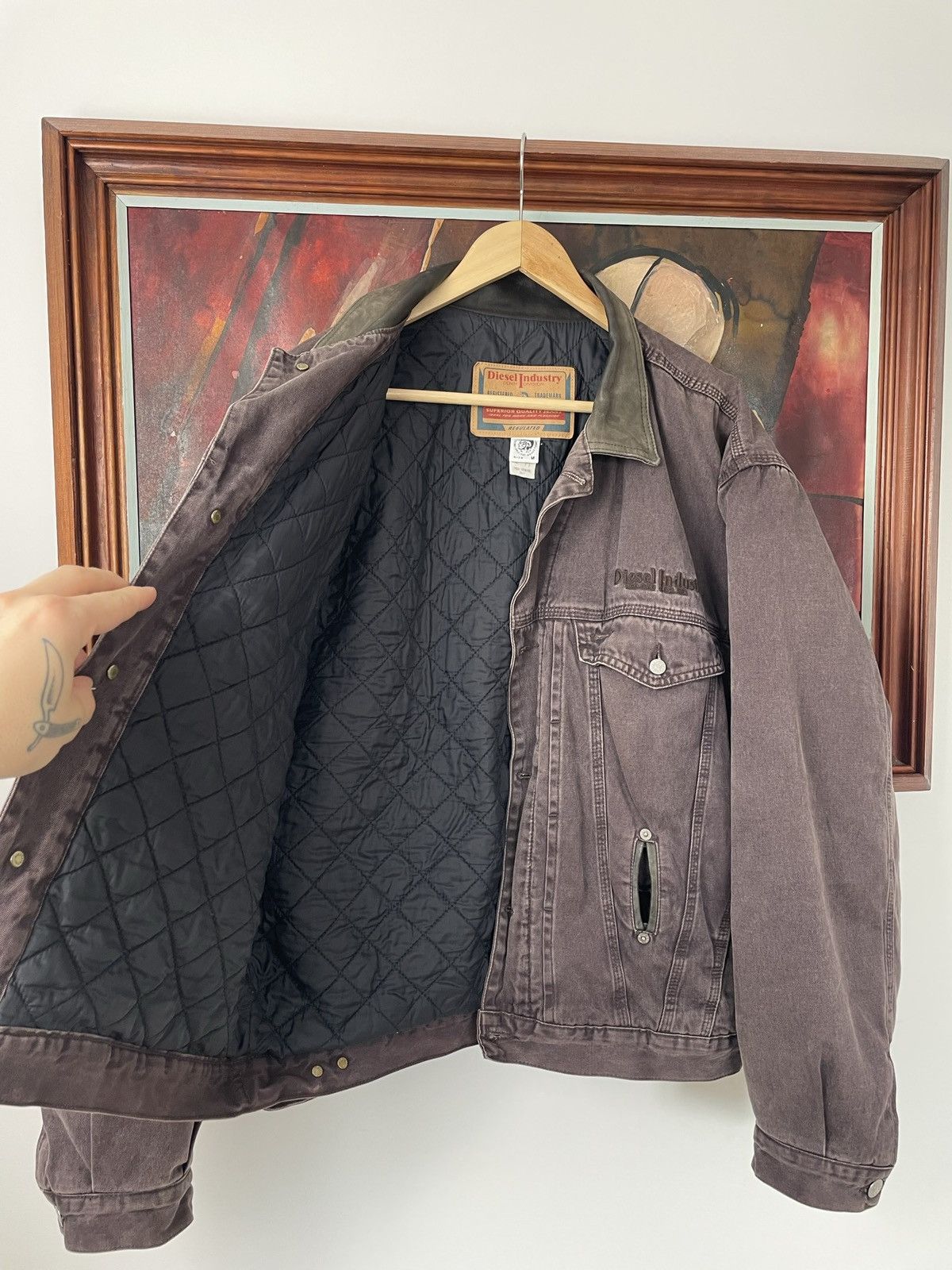 Diesel Vintage DIESEL Jacket Trucker 90s Boxy Fit Leather Rare Hype Size US M / EU 48-50 / 2 - 2 Thumbnail