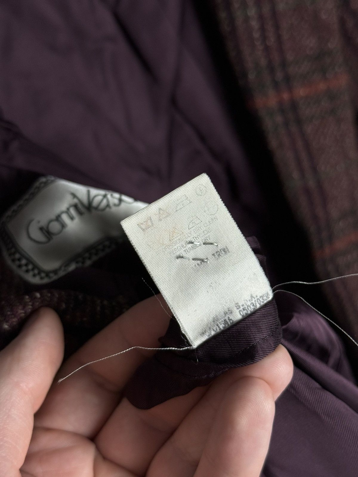 Versace Vintage Gianni Versace 80s-90s Double Breasted Blazer Wool Size 50R - 12 Thumbnail