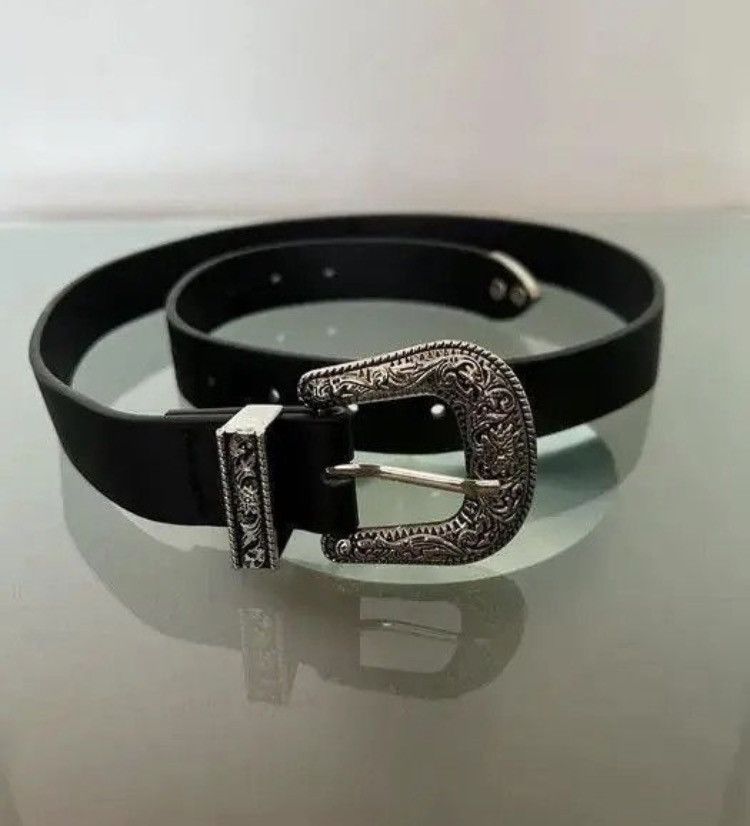 Japanese Brand Y2K Buckle Belt (black) Size 32 - 4 Thumbnail