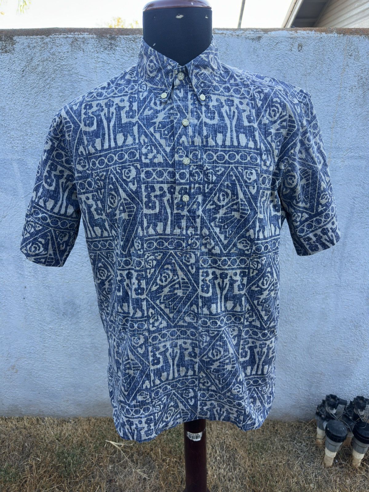 Reyn Spooner PreOwned Reyn Spooner Classic Hawaiian Print Blue Men's M Size US M / EU 48-50 / 2 - 1 Thumbnail