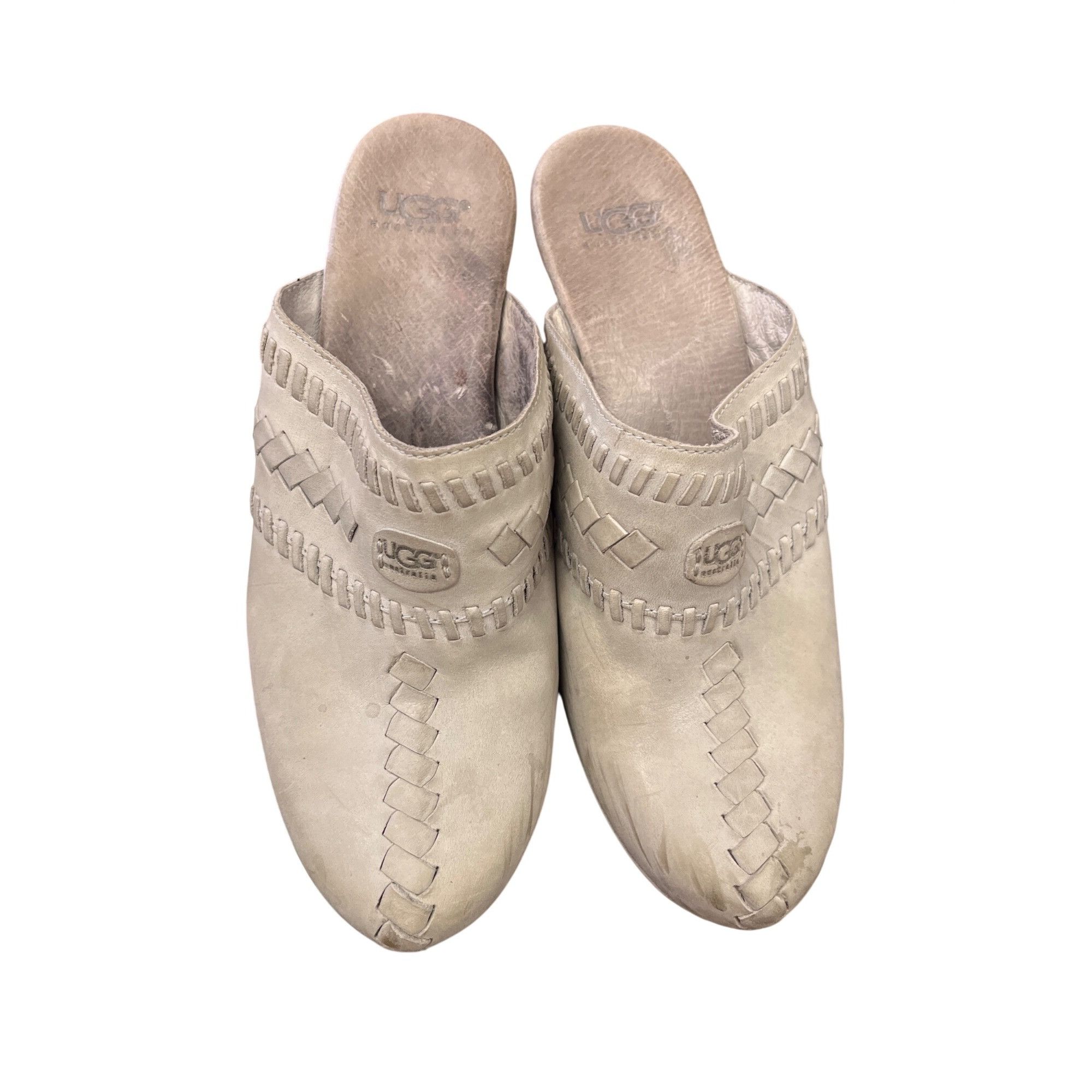 Ugg Ugg Australia wms tan leather slip clogs mules sz 9 SKU 9881 Size US 9 / IT 39 - 14 Thumbnail