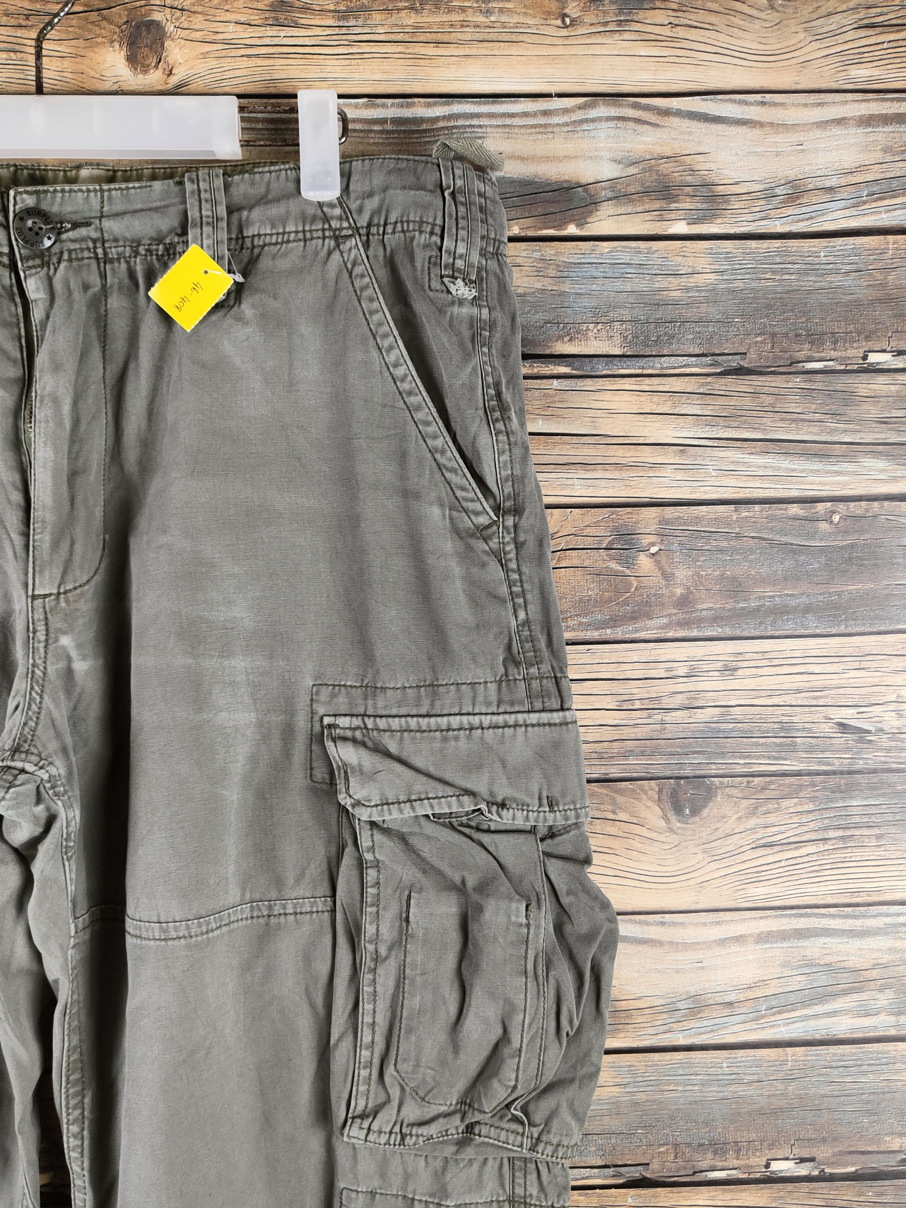 Generic Surplus DL Surplus Army Green Multipocket Cargo Pants #46-408 Size US 35 - 5 Thumbnail