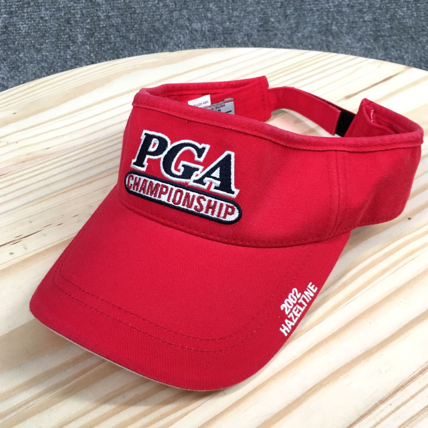 Logo 7 PGA Championship Visor Cap Hat Mens One Size Red Embroidered Logo Adjustable Size ONE SIZE - 2 Thumbnail