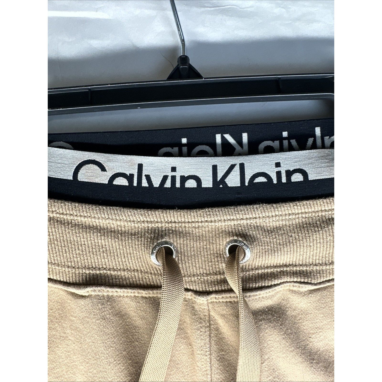 Calvin Klein Calvin Klein Performance Sweatpants Small, Beige, Fleece, Size 25" / US 0 / IT 36 - 2 Thumbnail