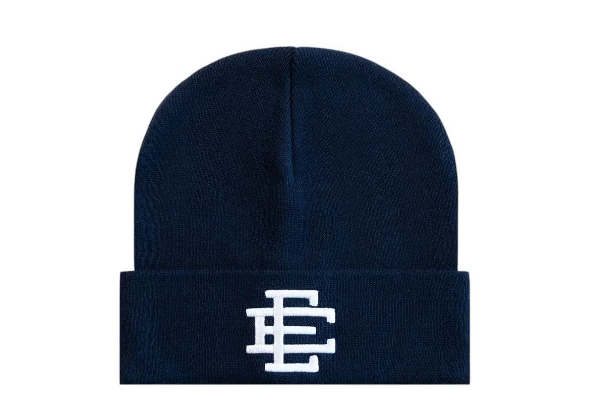 Eric Emanuel Eric Emanuel EE navy w embroidered white winter hat beanie Size ONE SIZE - 1 Thumbnail