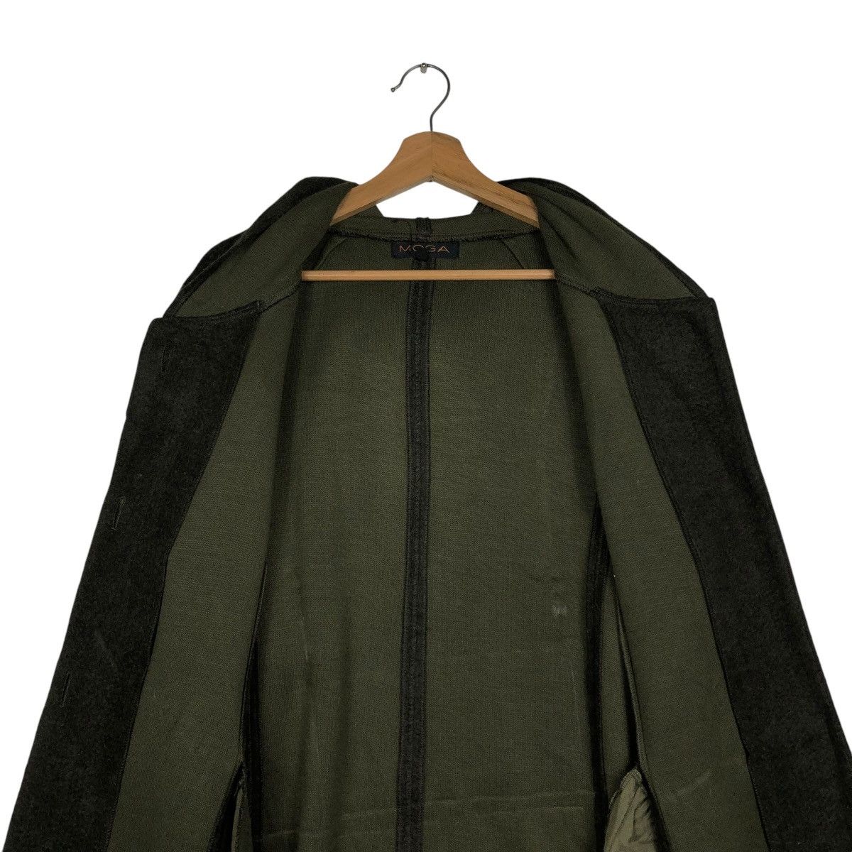 Japanese Brand 🔥VINTAGE WOOL LONG JACKET MOGA MINK FUR HOODIE Size US L / EU 52-54 / 3 - 18 Thumbnail