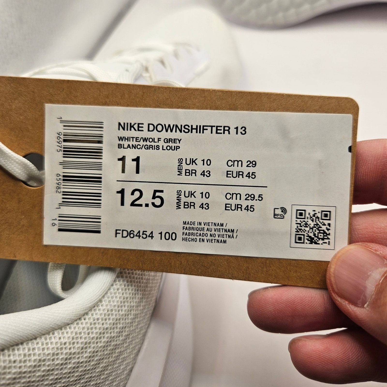 Nike NIKE MEN'S 11 DOWNSHIFTER 13 WHITE WOLF GREY FD6454-100 NWOB Size US 11 / EU 44 - 6 Thumbnail