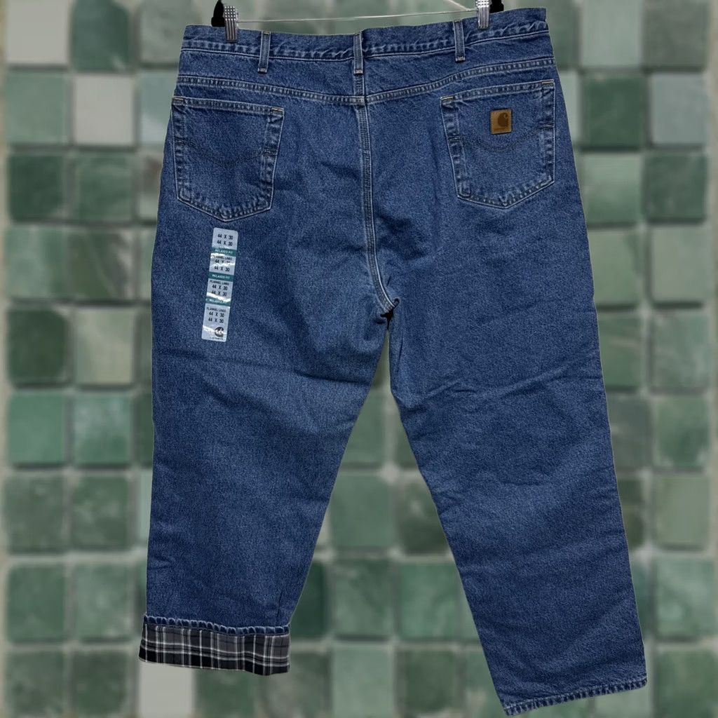 Carhartt NWT Carhartt Jeans Mens 44x30 Relaxed Denim Blue 5-Pocket Button Zip Medium Wash Straight Men Size US 44 / EU 60 - 1 Thumbnail