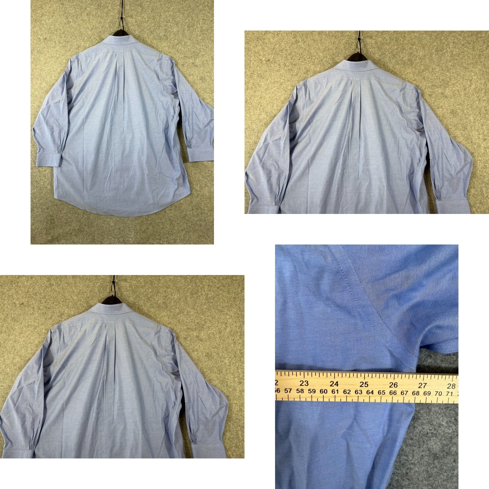 Brooks Brothers Brooks Brothers Dress Shirt Mens 17 1/2-33 Blue Stretch Madison Fit Non-Iron Regular Long Sleeve Button Cuff Chest 53 in Solid" Size 48R - 8 Thumbnail