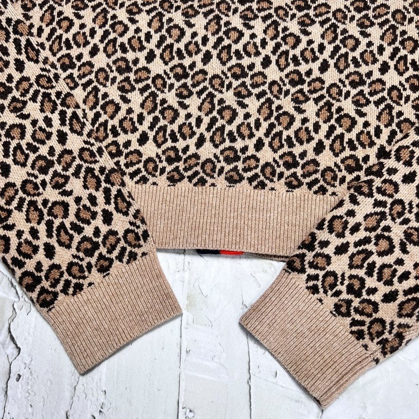 KULE KULE Milo Leopard Cardigan Sweater XS Cashmere Designer Size XS / US 0-2 / IT 36-38 - 10 Thumbnail