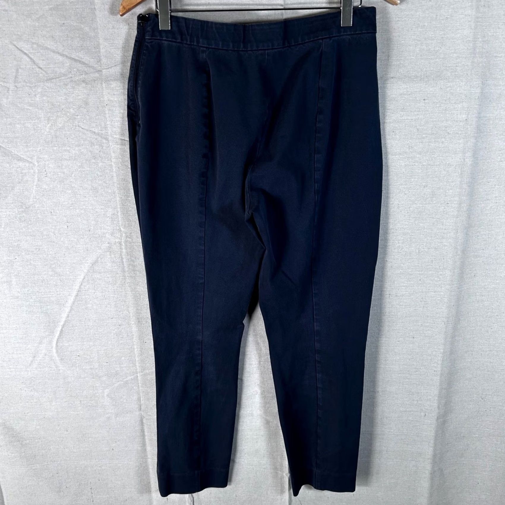 Everlane Everlane The Street Ankle Pant Blue Womens Size 10 Zip Stretch Trousers Navy Size 32" / US 10 / IT 46 - 3 Thumbnail