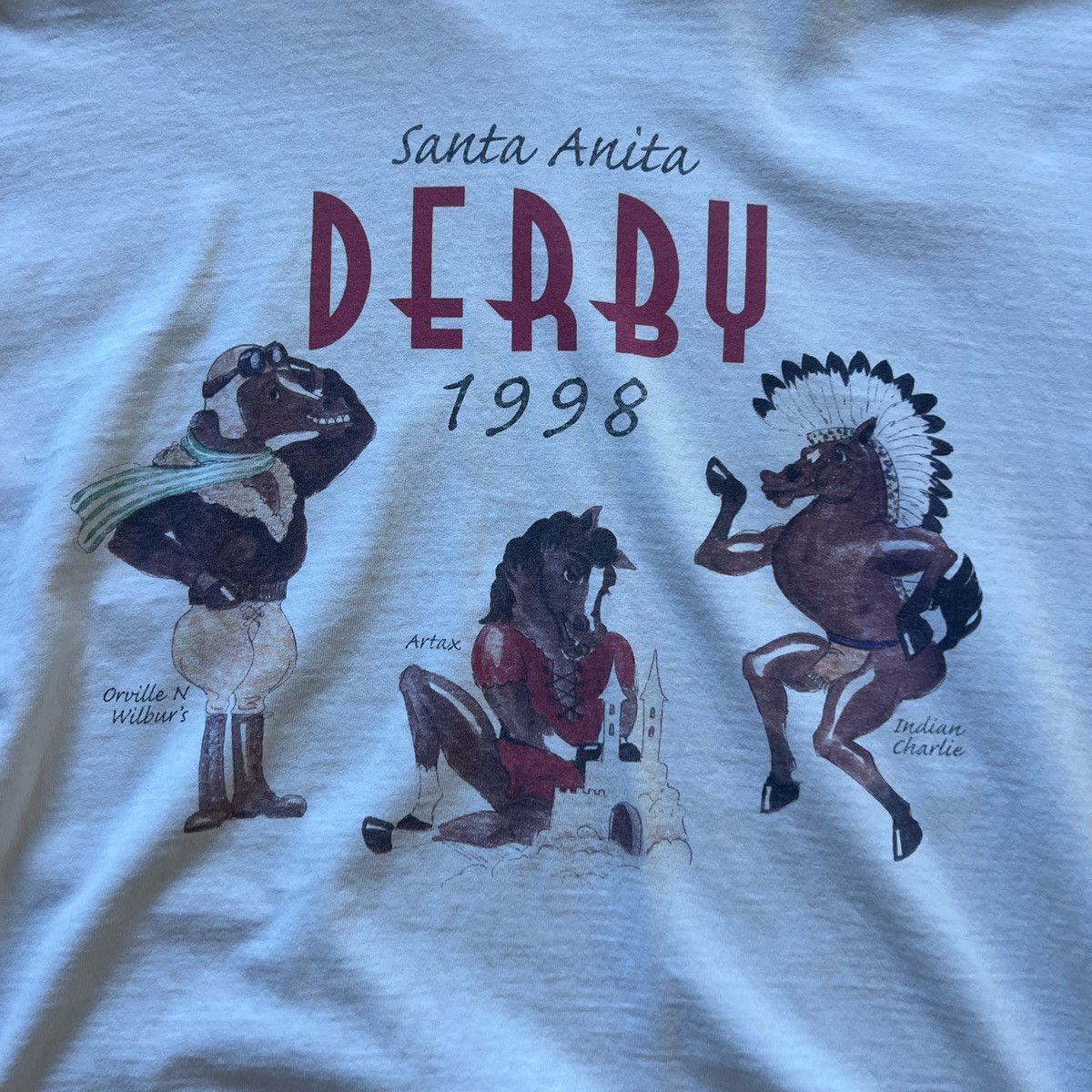 Vintage 90S VINTAGE UPCYCLED SANTA ANITA DERBY SHIRT Size US XL / EU 56 / 4 - 4 Thumbnail