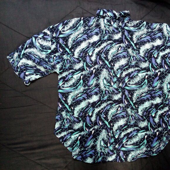 Vintage Vintage Natalie Abstract Strokes Button Shirt Hawaiian Size XL / US 12-14 / IT 48-50 - 6 Thumbnail