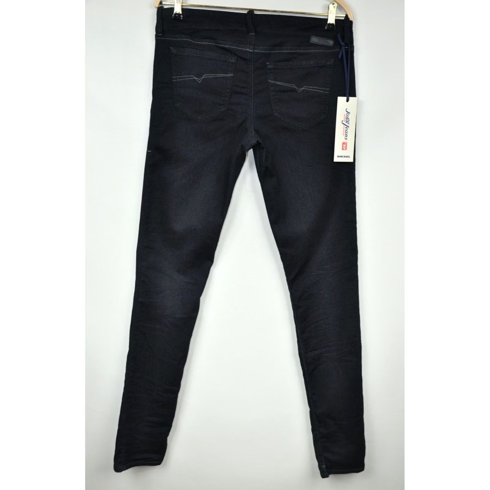 Diesel Diesel Grupee-0600V Sweatpants Jogg Jeans Women's Size 31 Blue 90% Cotton 8% Polyester 2% Elastane Skinny Style Vintage: No Size 24" / US 00 / IT 34 - 3 Thumbnail