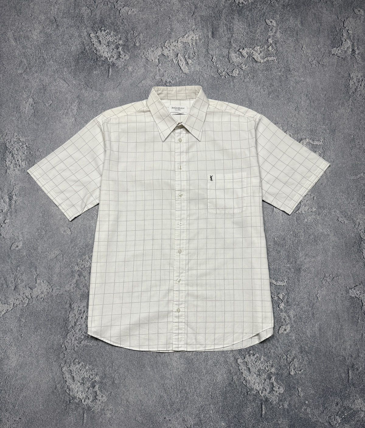 Yves Saint Laurent Vintage Yves Saint Laurent YSL Shirt Button Up Size US XL / EU 56 / 4 - 1 Thumbnail