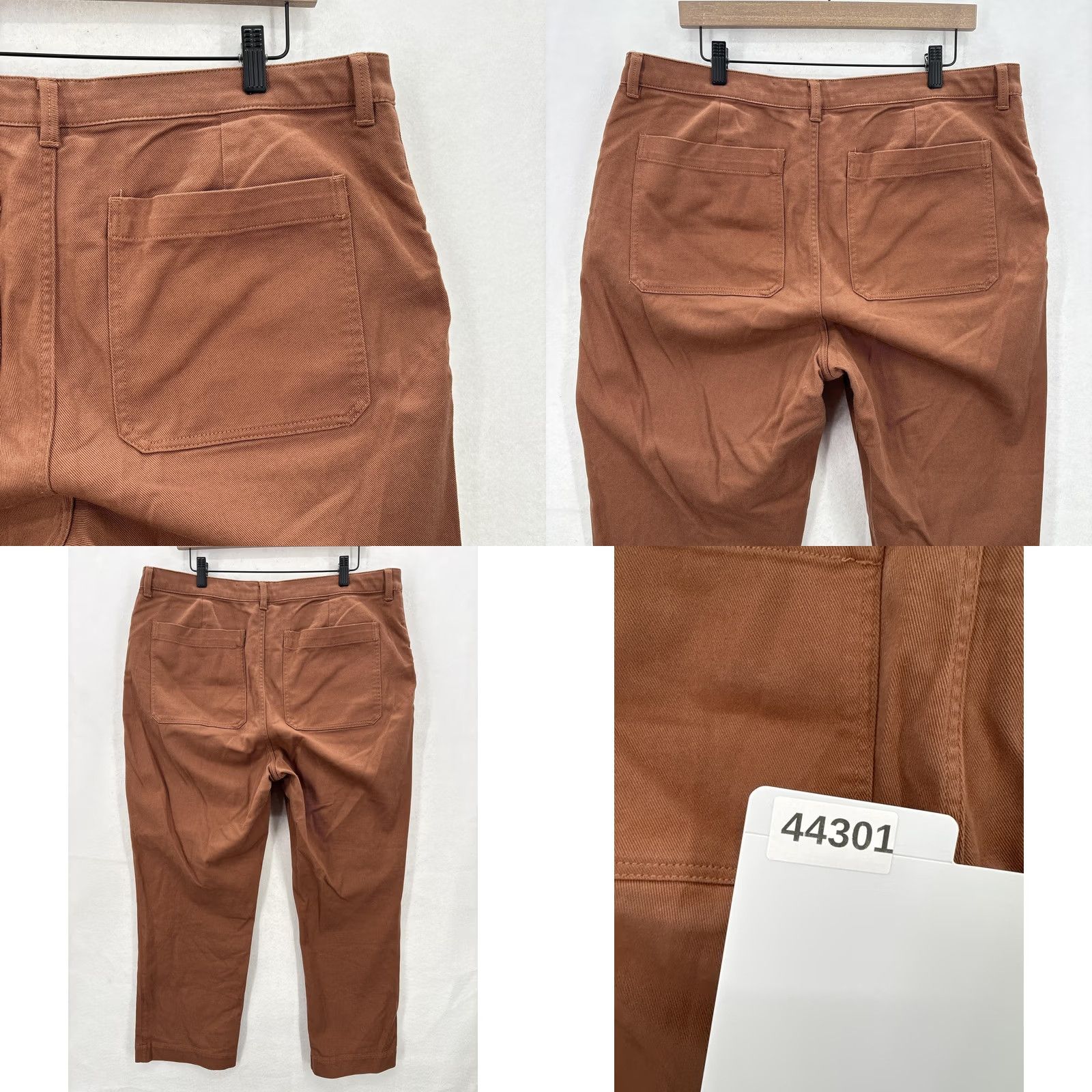 Quince Quince Pants Womens 16 Rust Organic Stretch Cotton Twill Straight Cropped Leg Casual Workwear Mens? Size 38" / US 16 / IT 52 - 9 Thumbnail