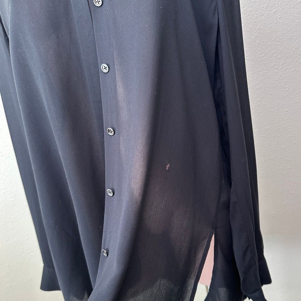 The Row The Row Black Shirt Button Long Sleeve Collared L Semi Sheer Size L / US 10 / IT 46 - 9 Thumbnail