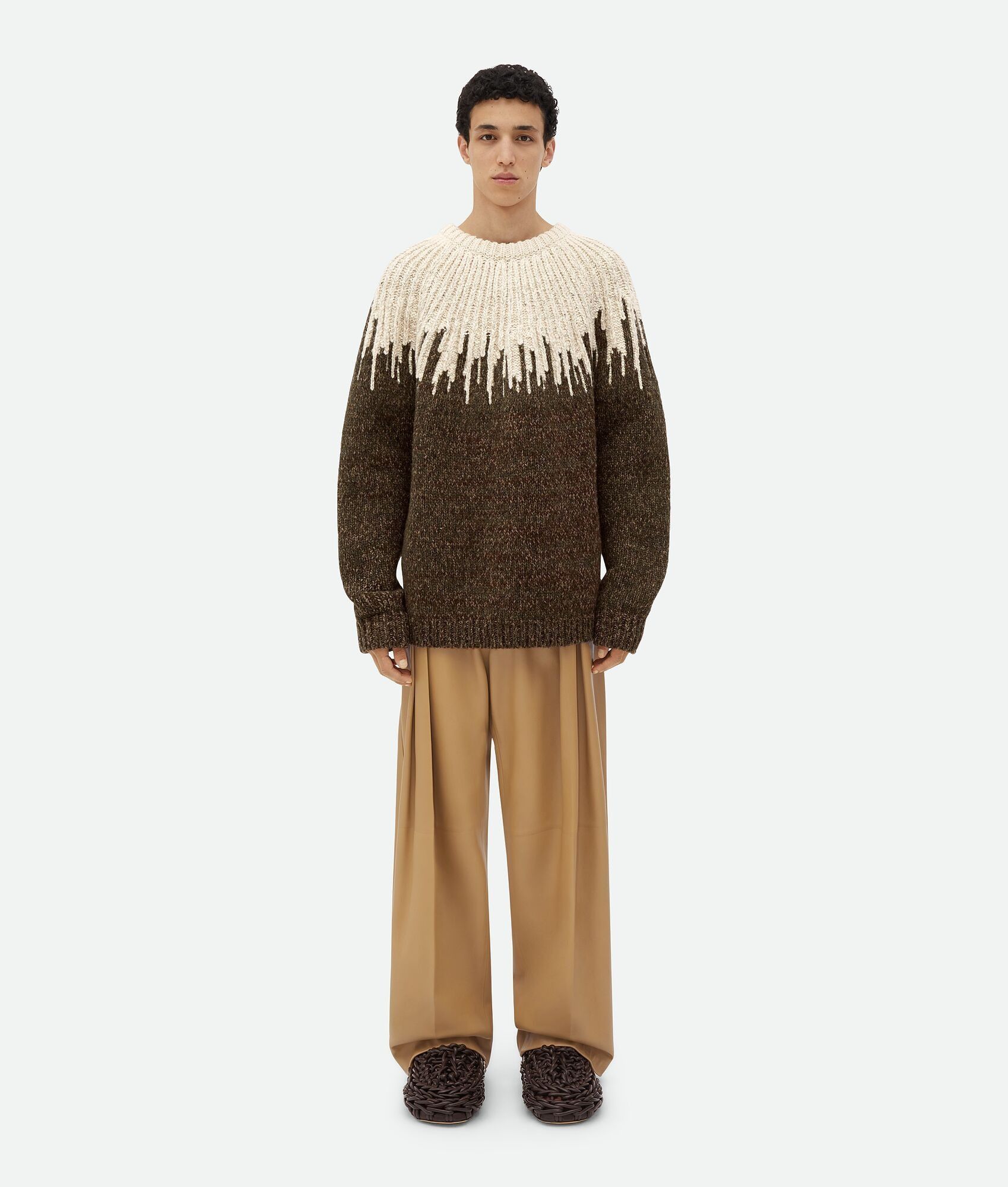 Bottega Veneta o1n1vont0125 Leather Pleated Pant in Light Brown Size US 30 / EU 46 - 4 Thumbnail