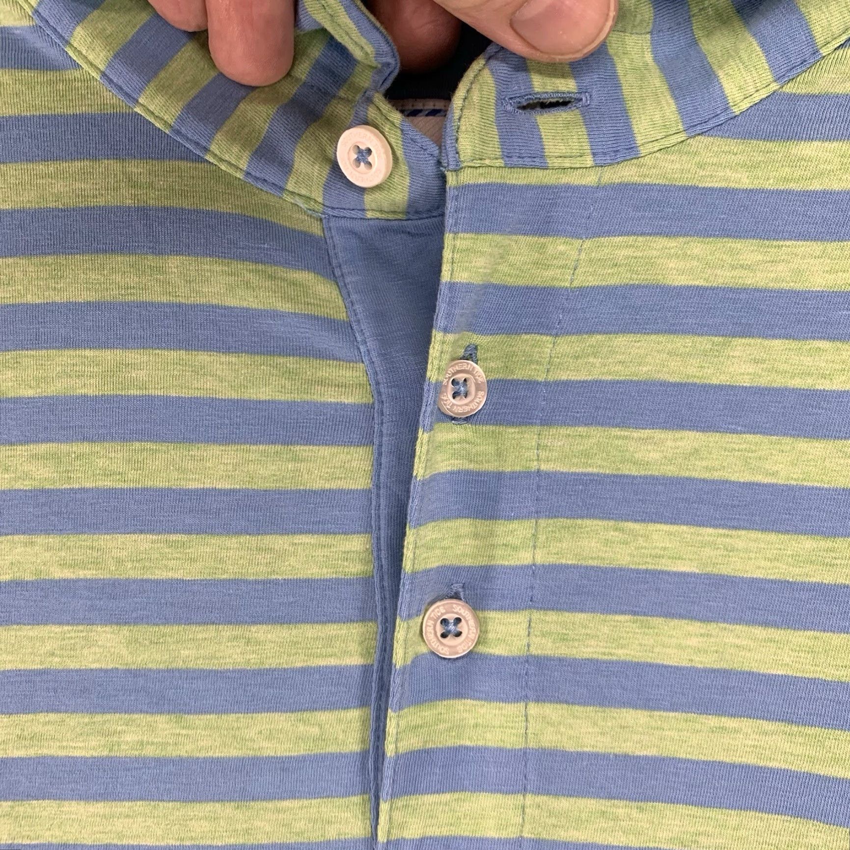 Southern Tide VINTAGE Southern Tide Polo Shirt Mens Large Sea Foam Aqua Skipjack Preppy Casual Short Sleeve Size US L / EU 52-54 / 3 - 7 Thumbnail