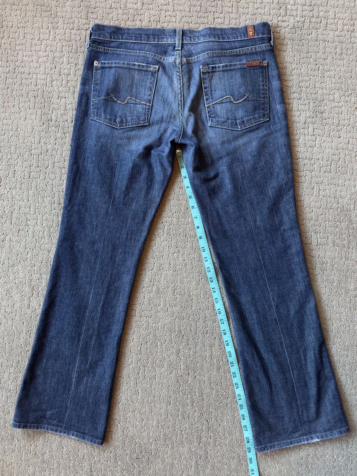 7 For All Mankind × Vintage Flip Flop Bootcut Jeans Size 32" / US 10 / IT 46 - 7 Thumbnail