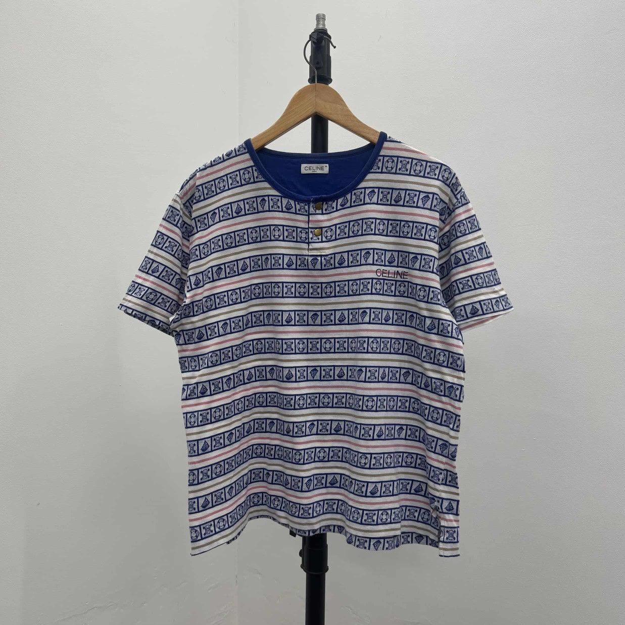 Celine Vintage 90s Celine Paris Henley Size M / US 6-8 / IT 42-44 - 1 Thumbnail