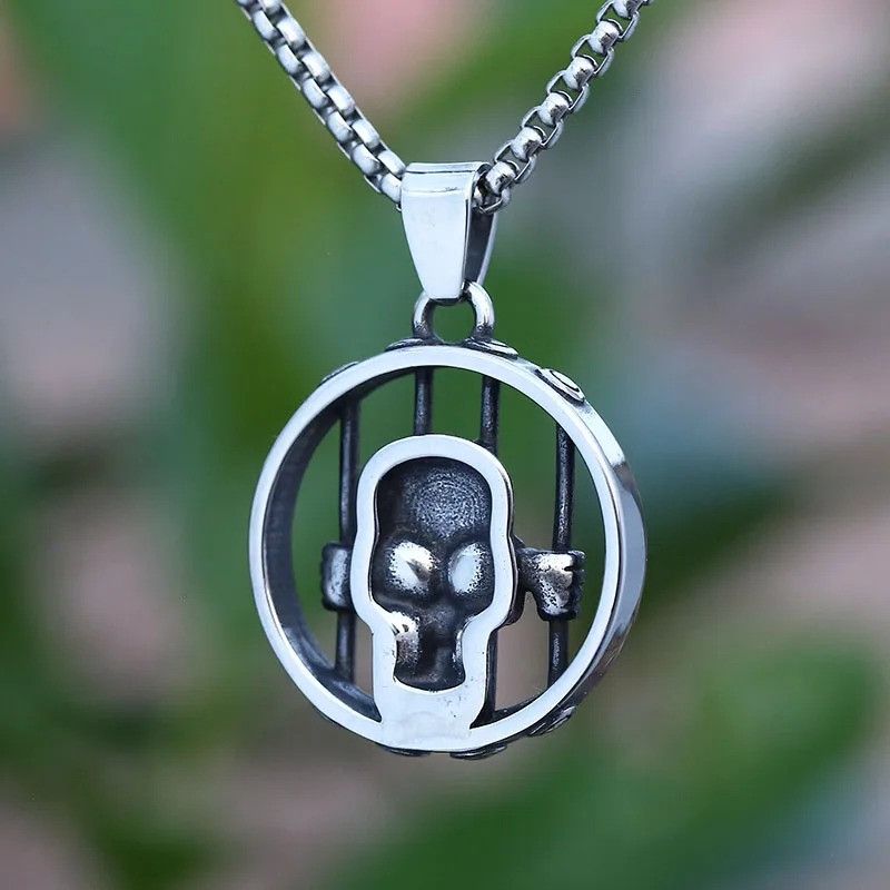 Japanese Brand × Jewelry Skull Behind Pendant Necklace 2025 Size ONE SIZE - 2 Thumbnail