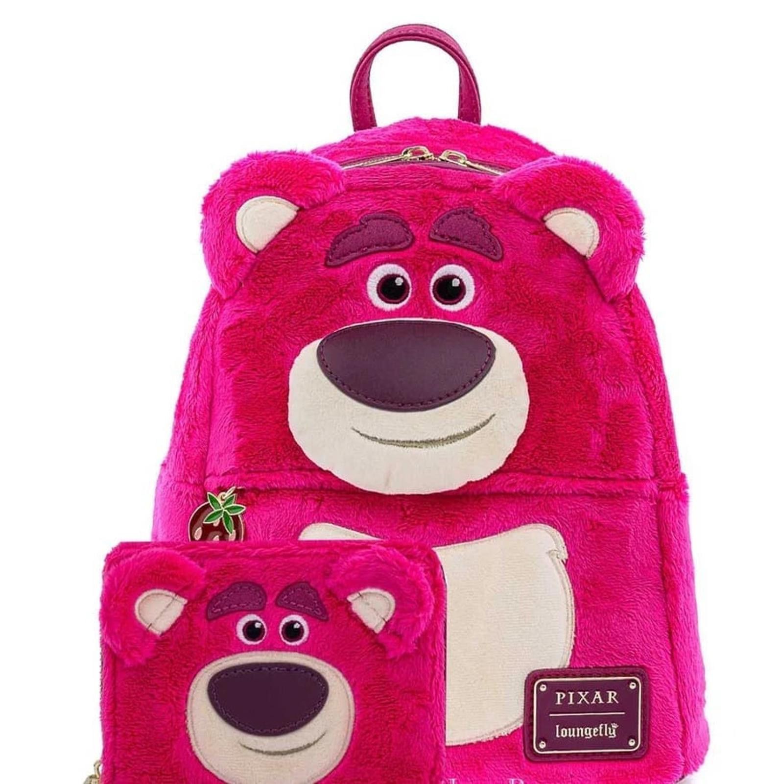 Loungefly Disney Lotso Scent Plush Mini Backpack/wallet Set in Pink, Women's