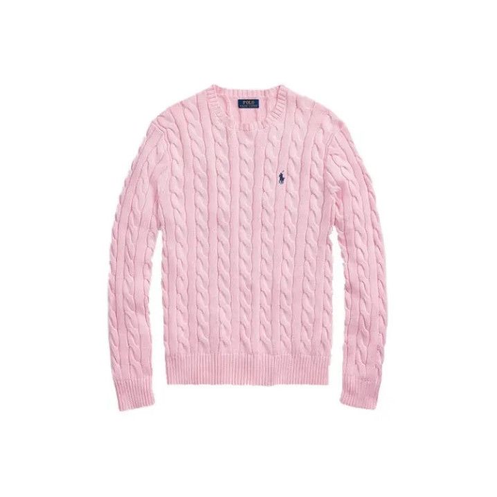 Polo Ralph Lauren Polo Ralph Lauren Men's Pink Cable-Knit Cotton Sweater Size US XXL / EU 58 / 5 - 1 Thumbnail