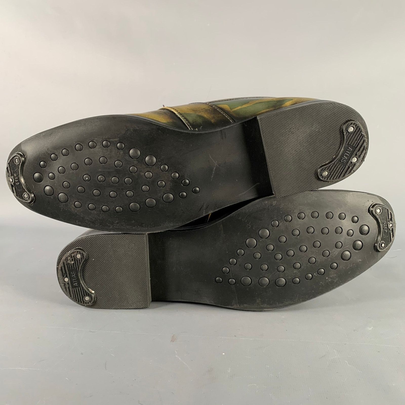 Other BAJOLUGO Size 10.5 Green Brown Camo Penny Loafers Size US 10.5 / EU 43-44 - 6 Thumbnail