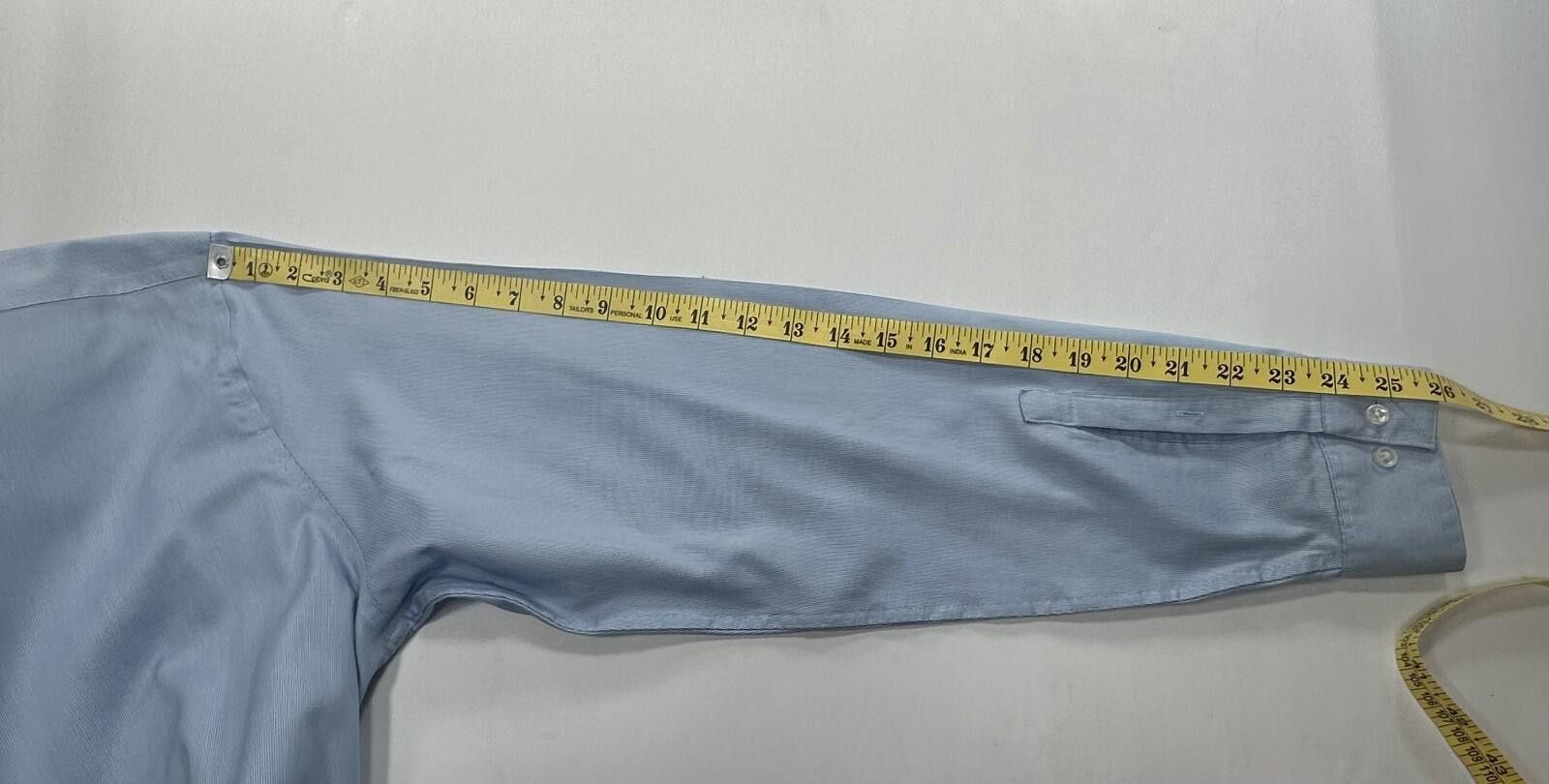 Calvin Klein Calvin Klein Slim Performance Non-Iron Button Up Blue Men XL Size 44R - 6 Thumbnail