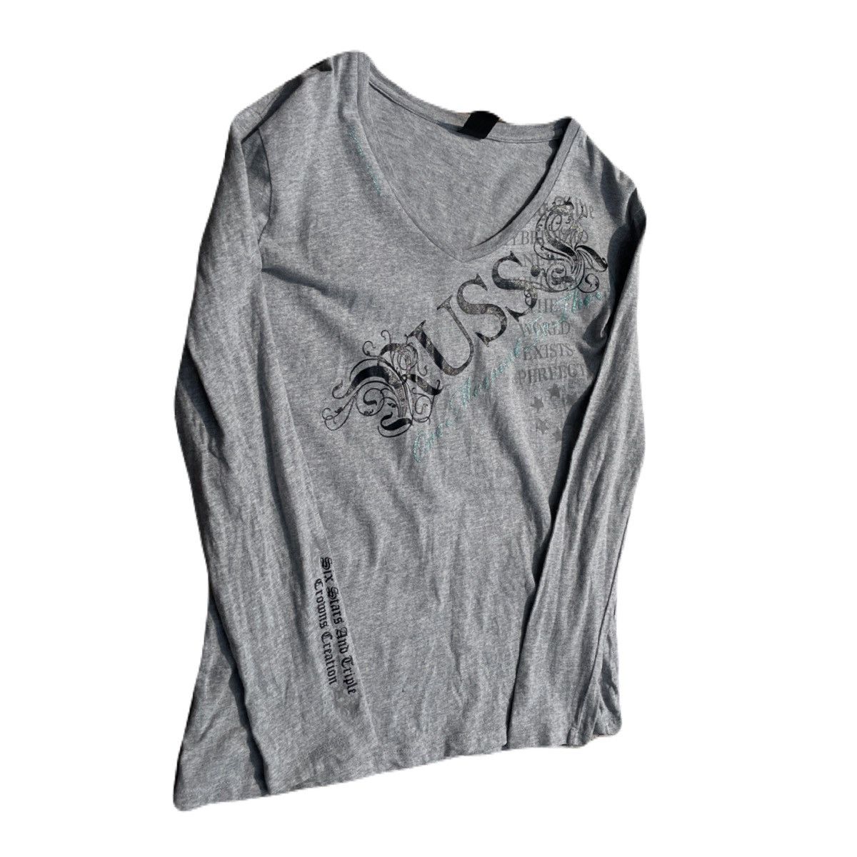 If Six Was Nine 2000s Japanese archive Giltter Poem V-neck Long Sleeve Tee Size US S / EU 44-46 / 1 - 3 Thumbnail