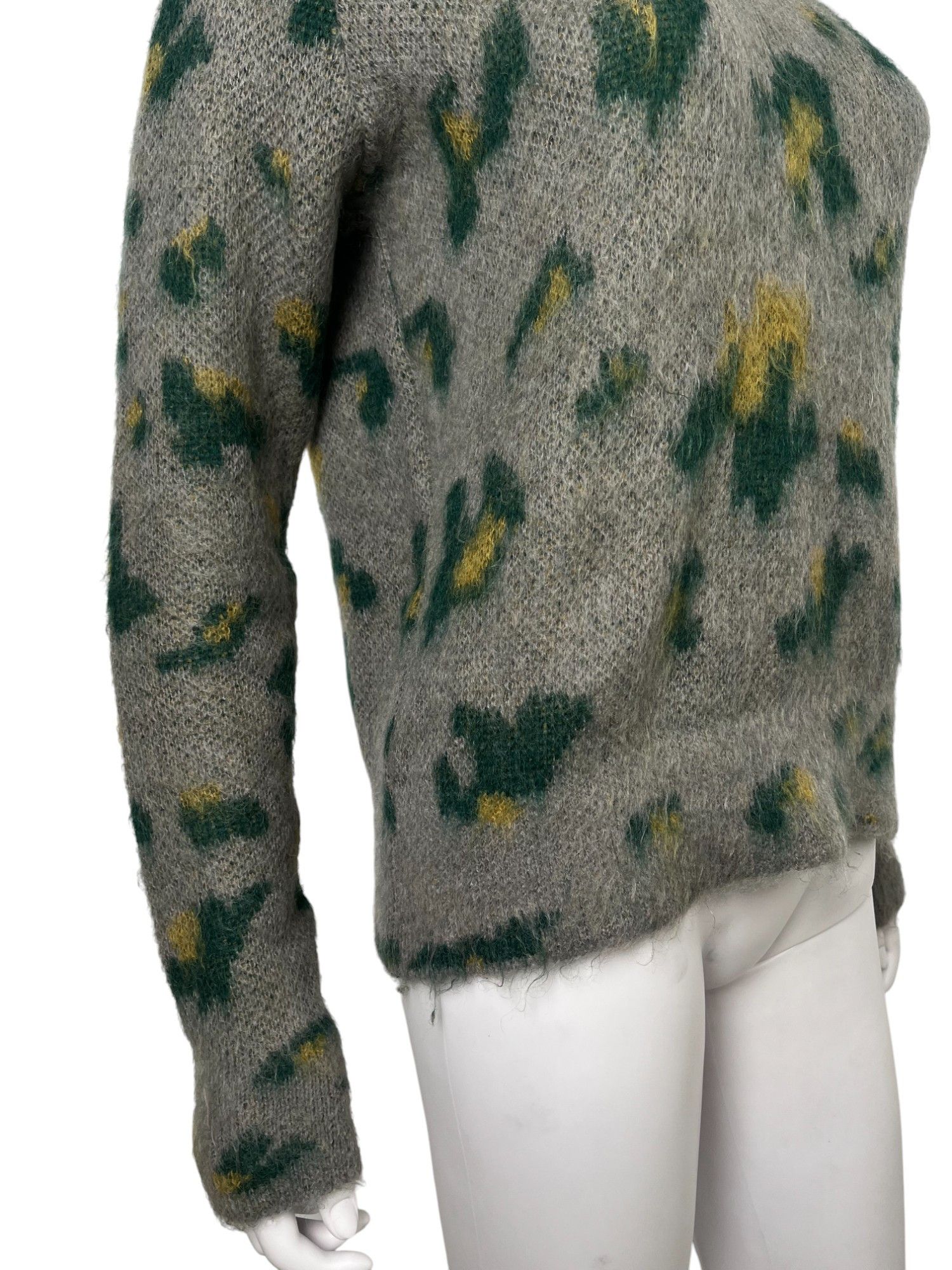 by Nicolas Ghesquierè F/W 2012 Grey Floral Mohair Sweater