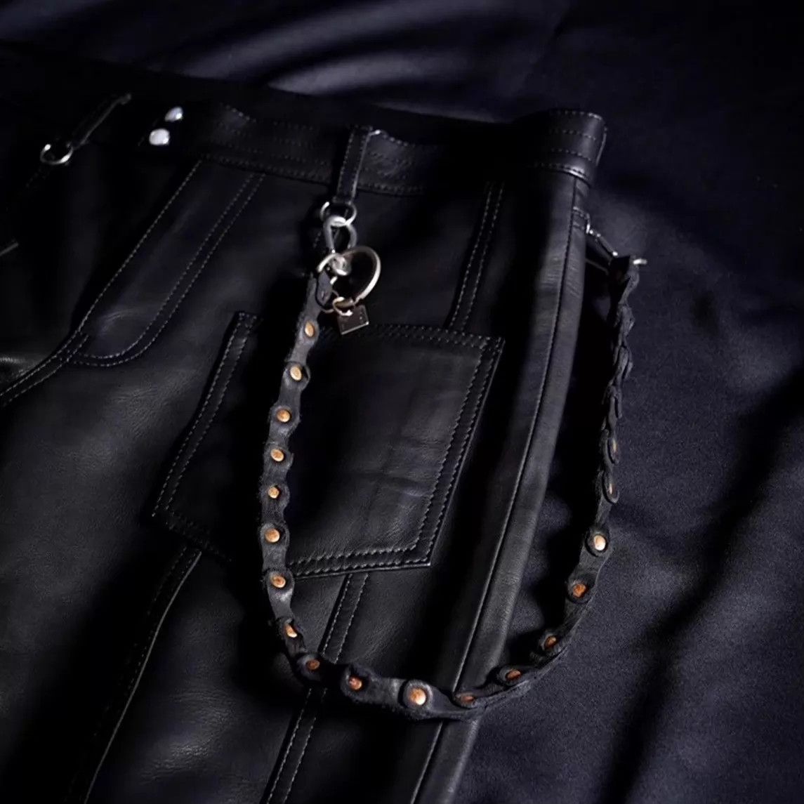 Guidi Guidi Distressed Horsehide Pants Chain Silver-Buckle 69cm Size ONE SIZE - 5 Thumbnail