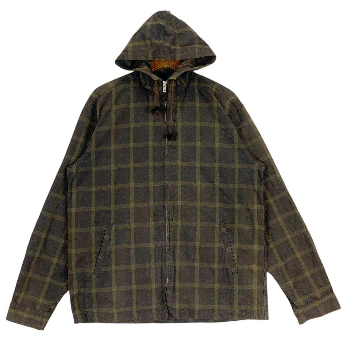 Japanese Brand Vintage Sharkey’s Checkered Jacket Hoodie Size US L / EU 52-54 / 3 - 1 Thumbnail
