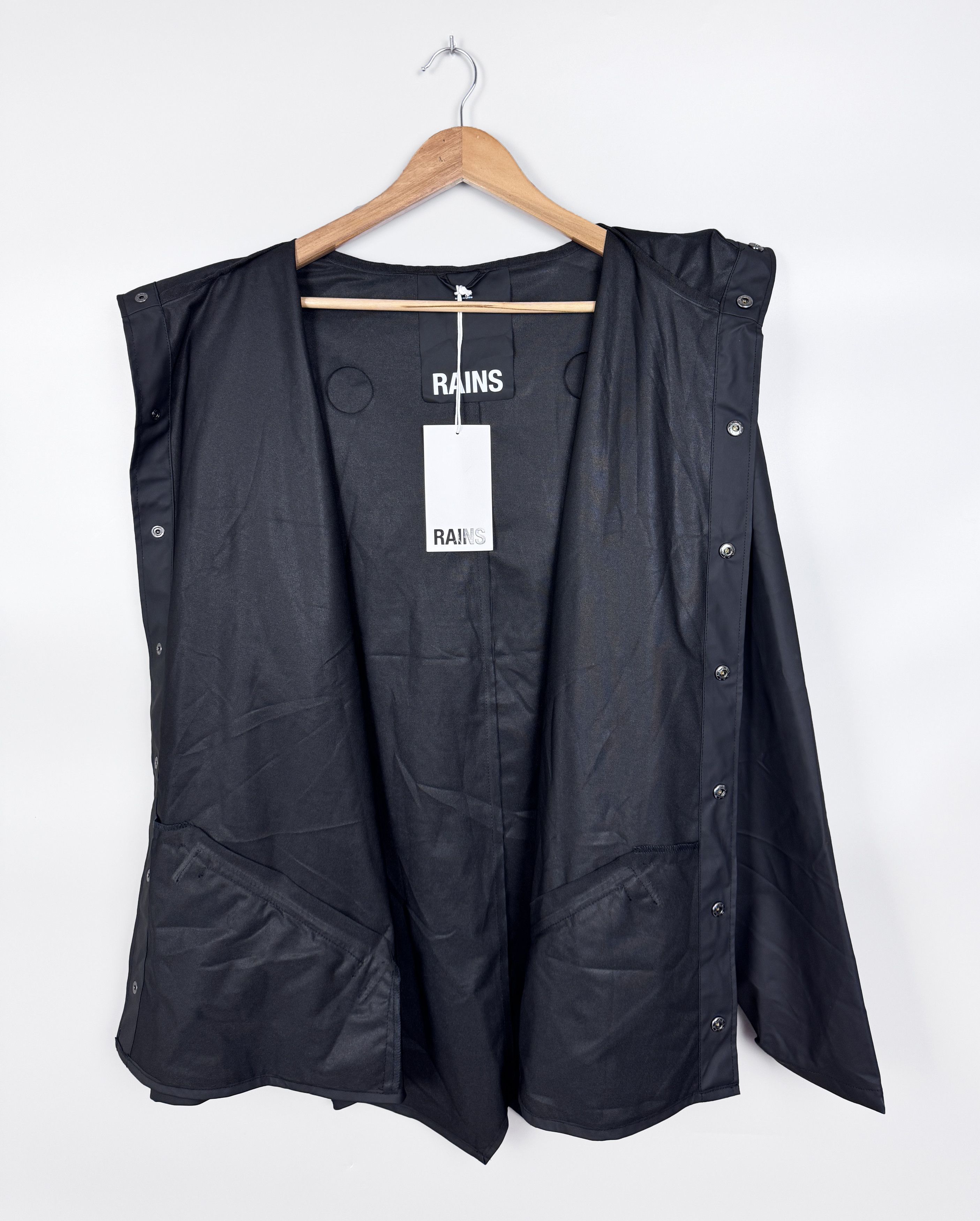 Rains NWT RAINS Phantom Waterproof Fishtail Black Parka Jacket Size US L / EU 52-54 / 3 - 6 Thumbnail