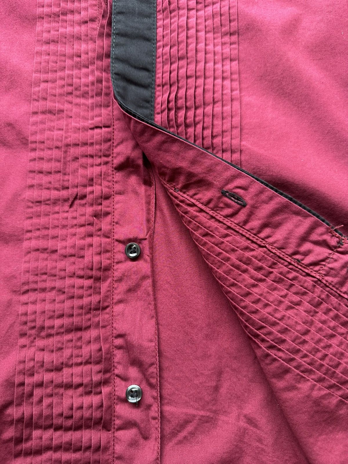 JUN MEN 2010's Junmen burgundy Avantgarde hediboy shirt Size US M / EU 48-50 / 2 - 9 Thumbnail