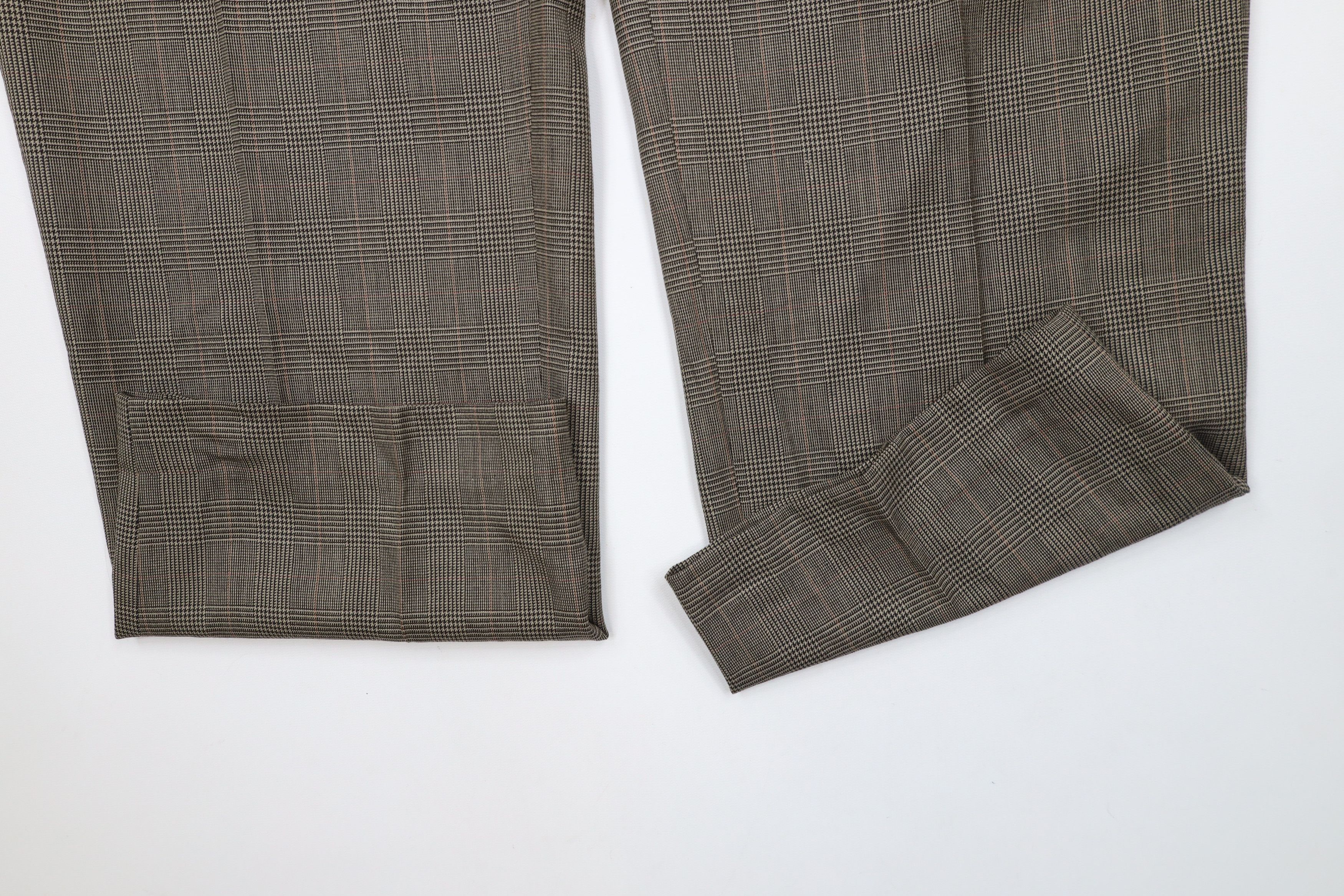 Lands' End × Vintage Vintage 90s Lands End Wide Leg Houndstooth Plaid Chino Pants Size US 40 / EU 56 - 5 Thumbnail
