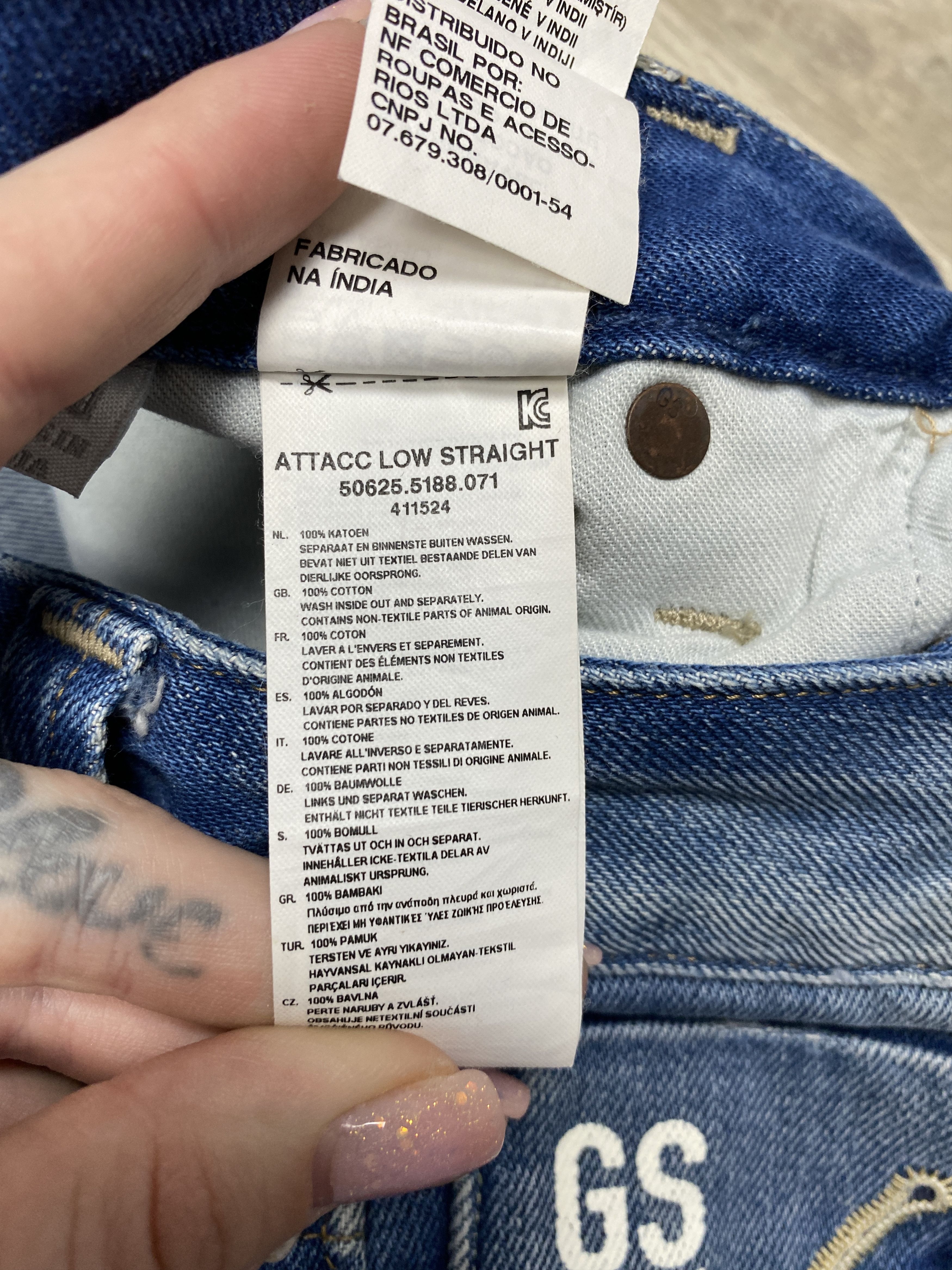 G-Star G Star Raw Mens Attacc Low Straight Denim Pants Jeans Size US 31 - 4 Thumbnail