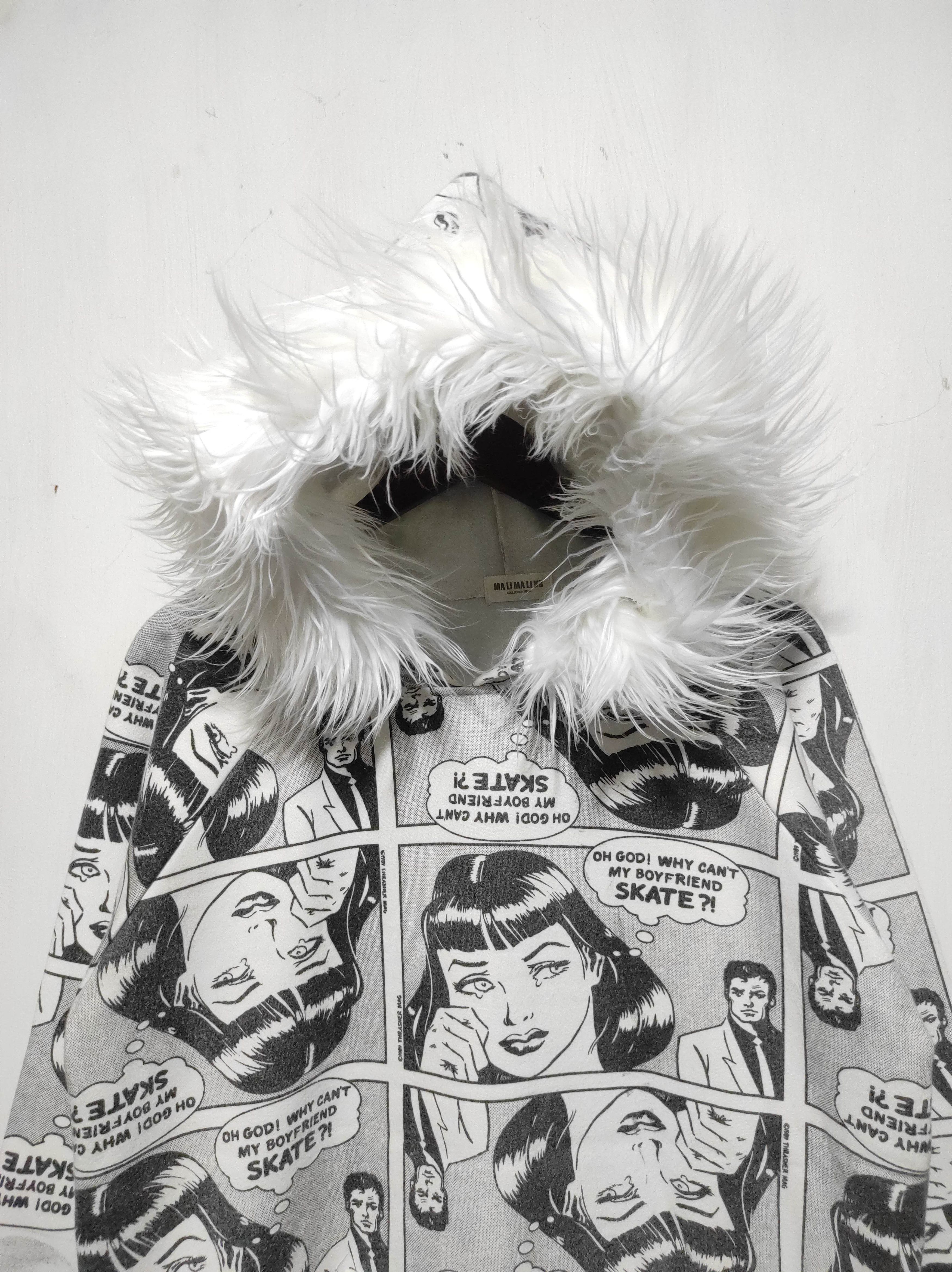 Japanese Brand MALIMALIHO Magazine Full Print Fur Hoodie IfSixWasNine style Size US M / EU 48-50 / 2 - 3 Thumbnail