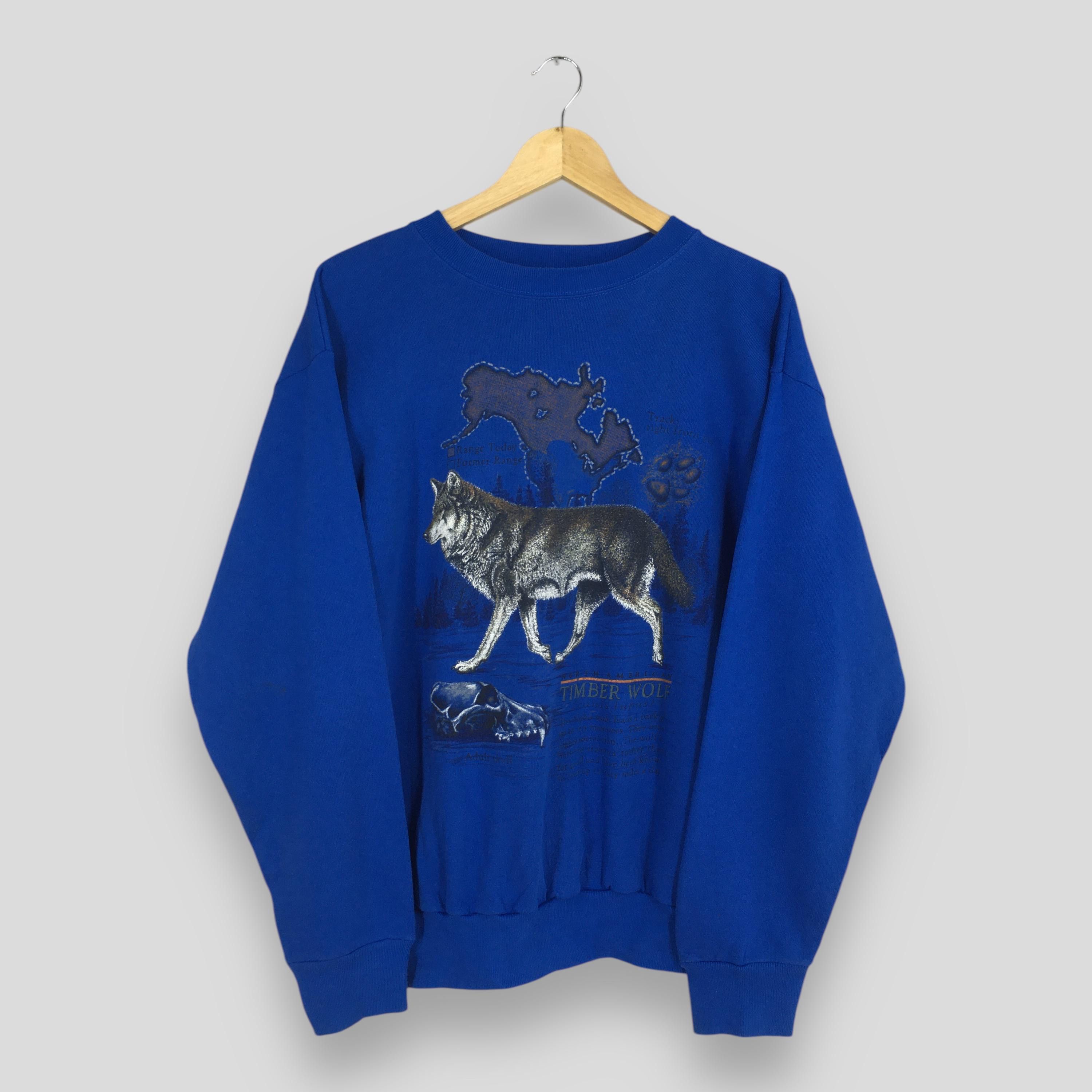 Habitat Vintage 90s North American Timber Wolf Sweatshirt Large Size US L / EU 52-54 / 3 - 1 Thumbnail
