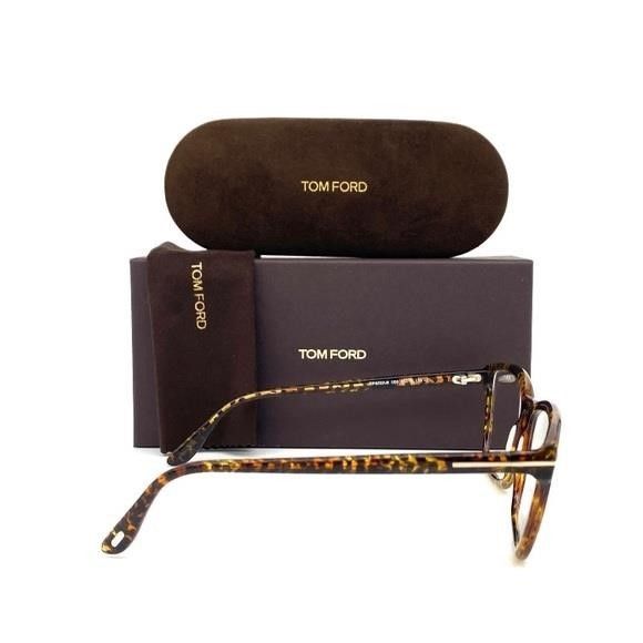 Tom Ford Tom Ford FT5707 056 Tortoise / Blue Block 55mm Eyeglasses T Size ONE SIZE - 4 Thumbnail