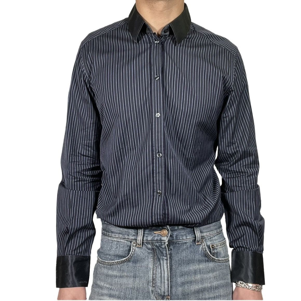 Dolce & Gabbana Dolce & Gabbana Striped Shirt Size US S / EU 44-46 / 1 - 1 Thumbnail