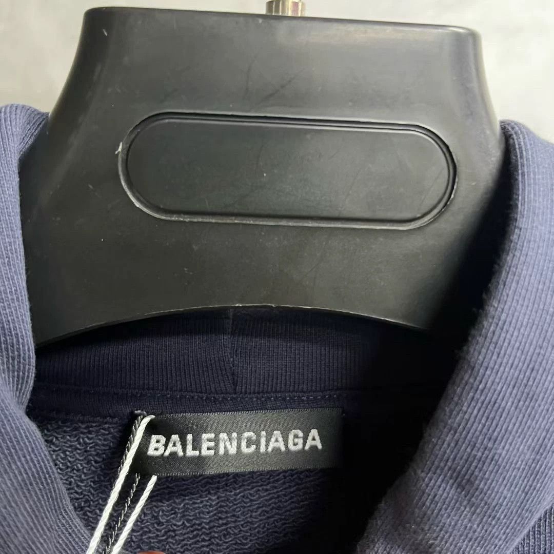 Balenciaga balenciaga navy logo hooded sweatshirt Size US XS / EU 42 / 0 - 5 Thumbnail
