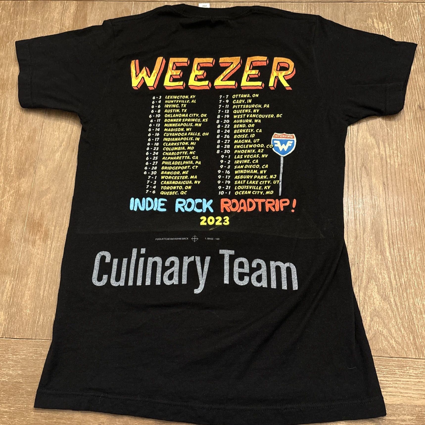 Tultex Weezer Shirt Adult Small Black Concert 2023 Music Indie Rock Roadtrip Mens Size US S / EU 44-46 / 1 - 4 Thumbnail