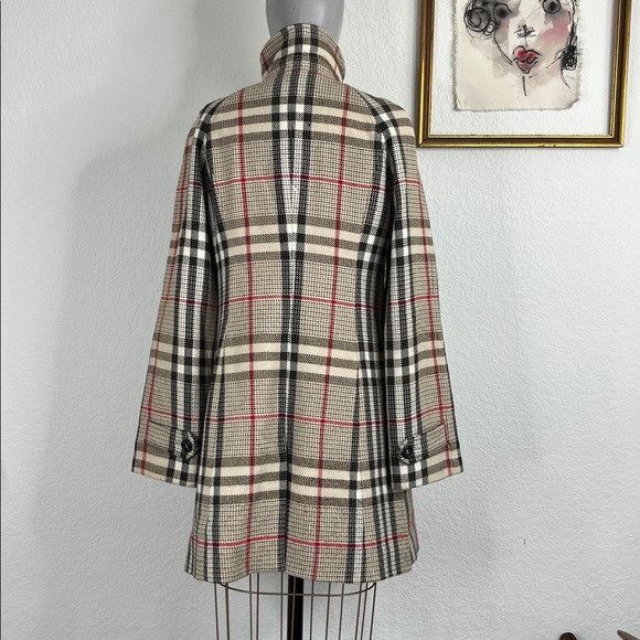 Burberry Burberry Longdon VTG 00's Nova Check Peacoat Double Breasted Size L / US 10 / IT 46 - 8 Thumbnail