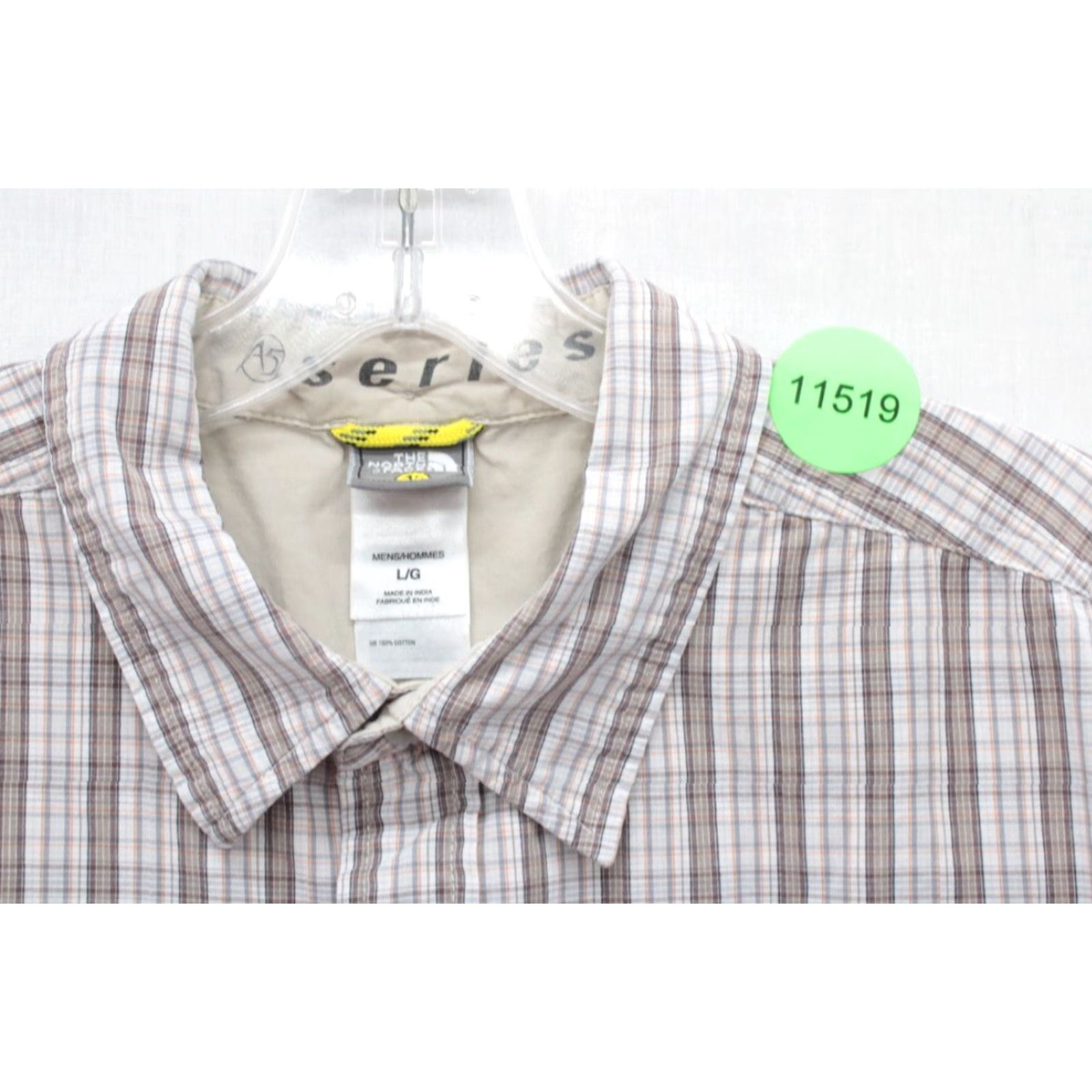 The North Face The North Face A5 Series Men's Shirt Short Sleeve Cotton Plaid Brown Beige Large L Button-Up Casual Body Classic Mens Shirt Size US L / EU 52-54 / 3 - 7 Thumbnail