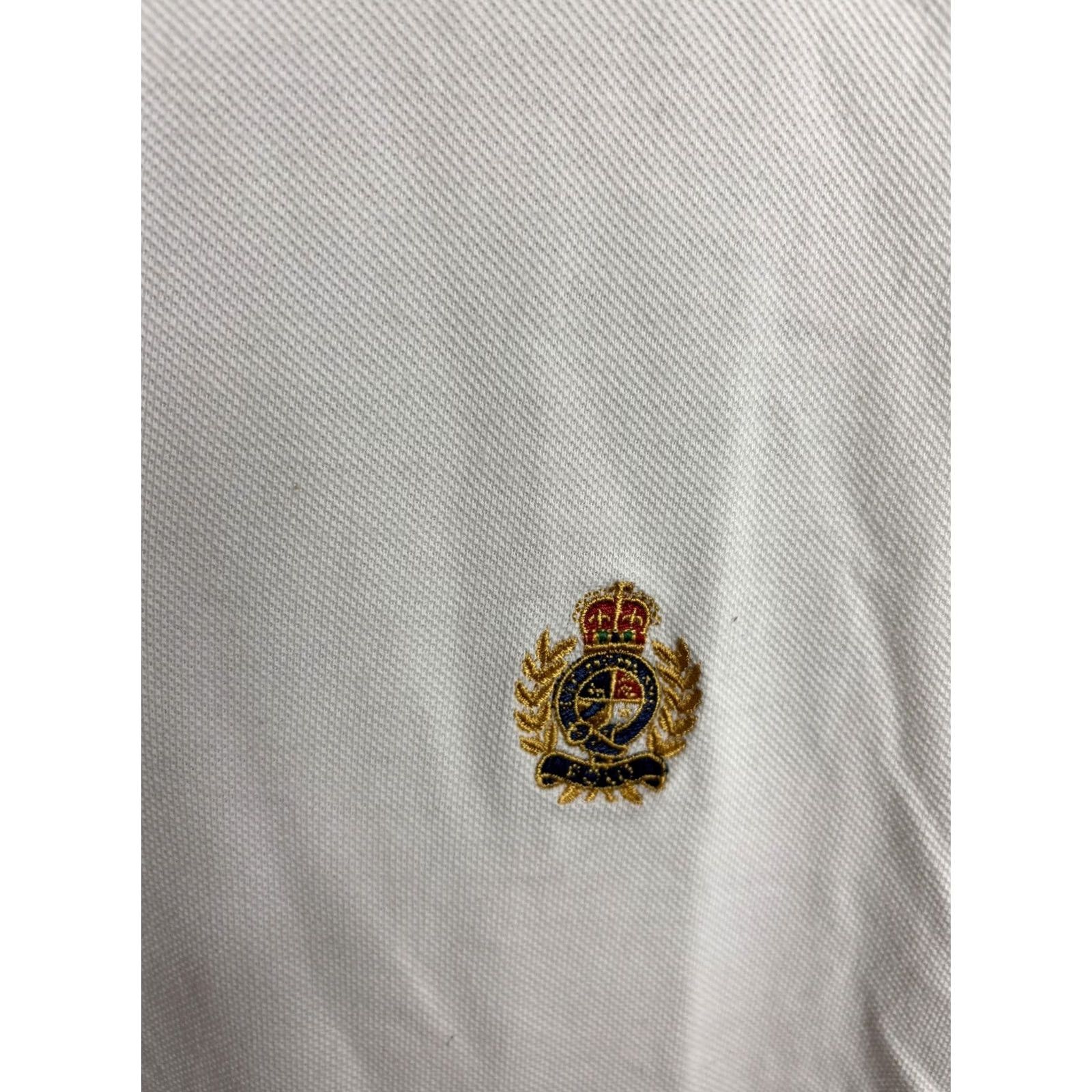 Polo Ralph Lauren Polo Ralph Lauren Polo Shirt Mens XL White Crest Logo 100% Cotton Casual Size US XL / EU 56 / 4 - 2 Thumbnail
