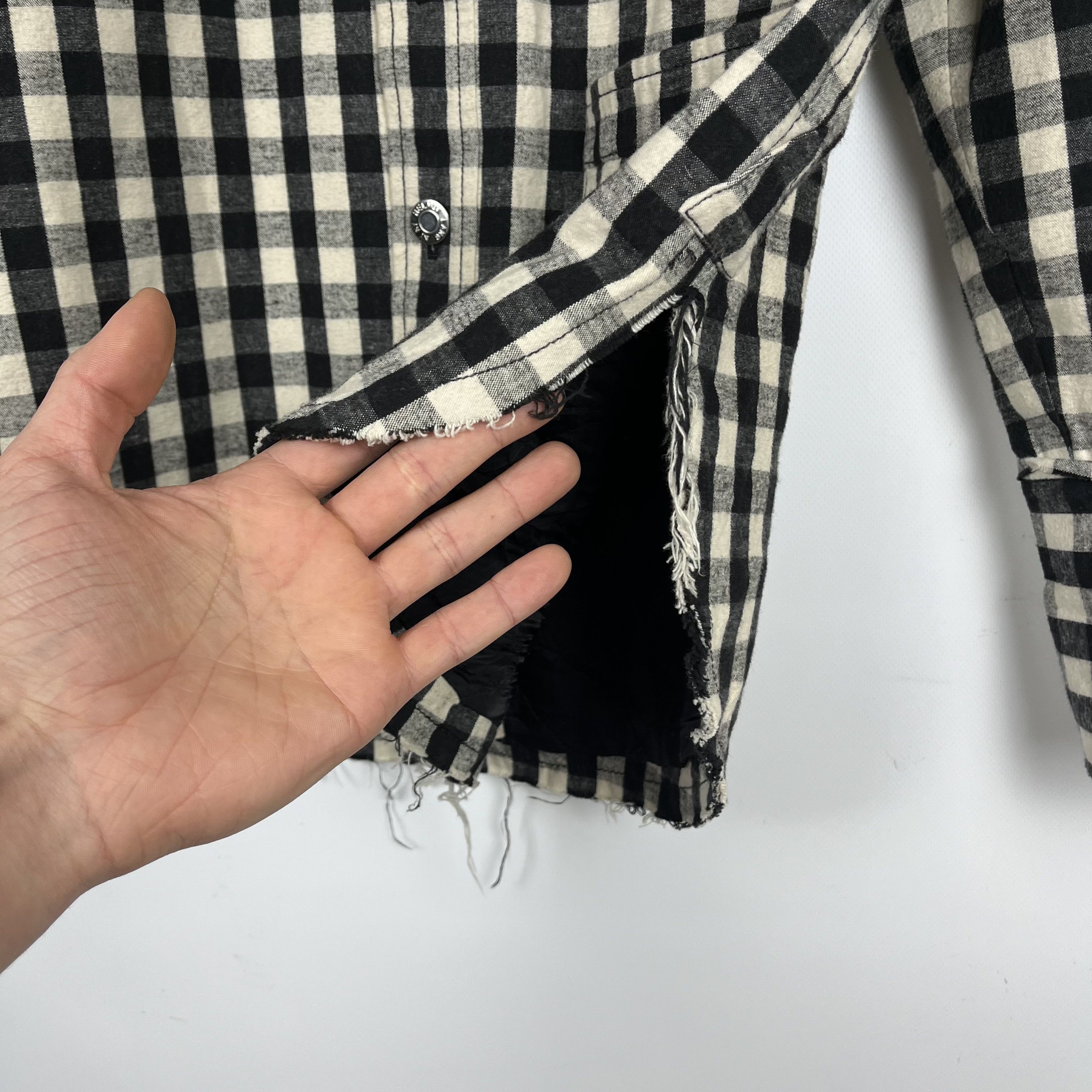 Helmut Lang Helmut Lang Oversized Gingham Flannel Overshirt Jacket Size XS / US 0-2 / IT 36-38 - 9 Thumbnail