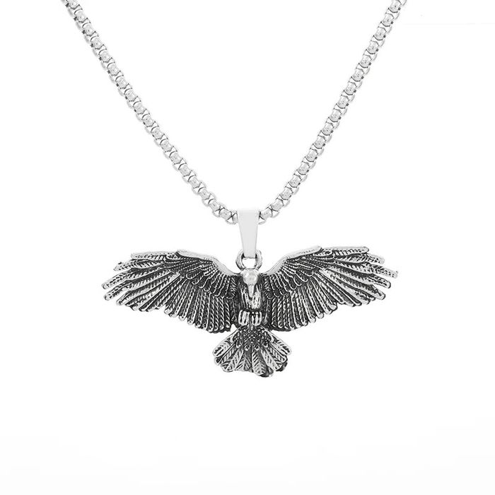 Chain Eagle Crow Pendant Necklace | Grailed