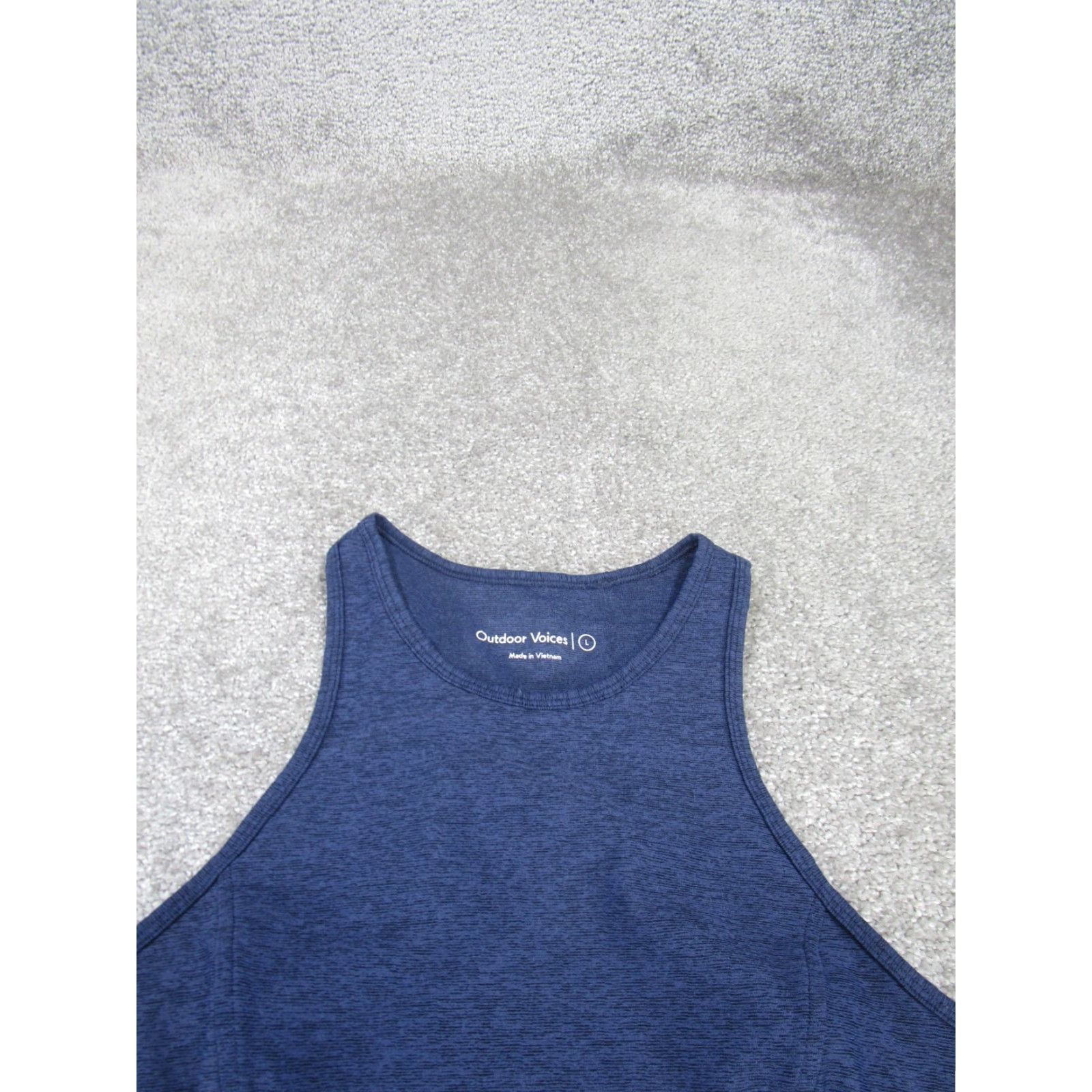 Outdoor Voices Outdoor Voices Tank Shirt Womens Large Blue Cropped Stretch Gym Training - 90s Not Applicable? (no decade) - Womens Size L / US 10 / IT 46 - 2 Thumbnail